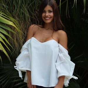 NWT off the shoulder white top